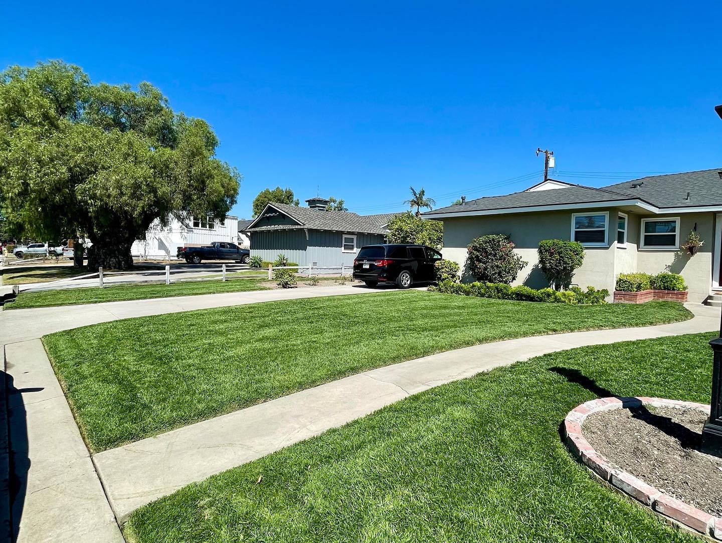 front yard before and after photo